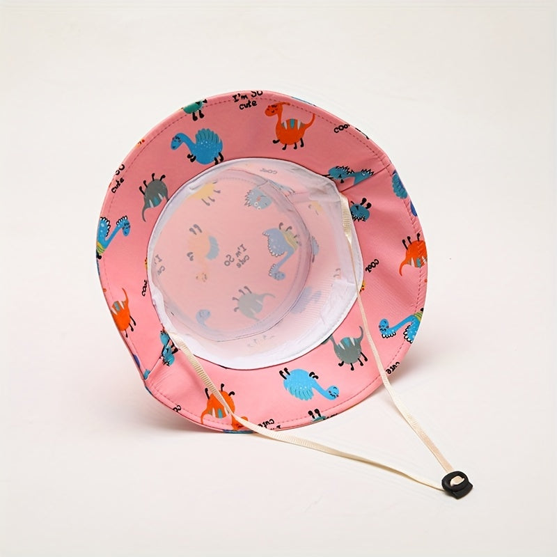 Kids Fisherman Hat Boys Summer Sun Hat Striped Cartoon Outdoor Sun Hat