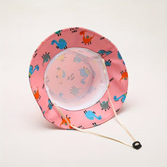 Kids Fisherman Hat Boys Summer Sun Hat Striped Cartoon Outdoor Sun Hat