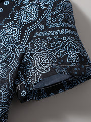 2pcs Toddler Boys Paisley Shirt & Shorts Set for Summer