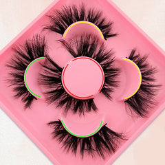 3 Pairs Fluffy Faux Mink Eyelashes for Cat Eye Look