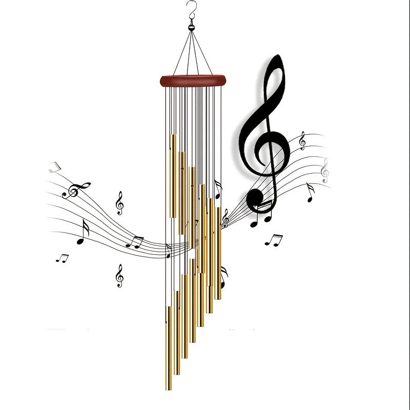 Outdoor Wind Chimes Aluminum Tubes Hanging Hooks