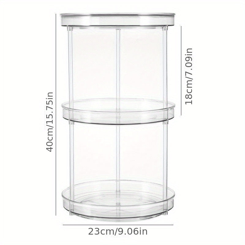 1pc 1 2 3 Layer 25 4 Cm Clear Non Skid Lazy Susan Organizers Turntable Rack