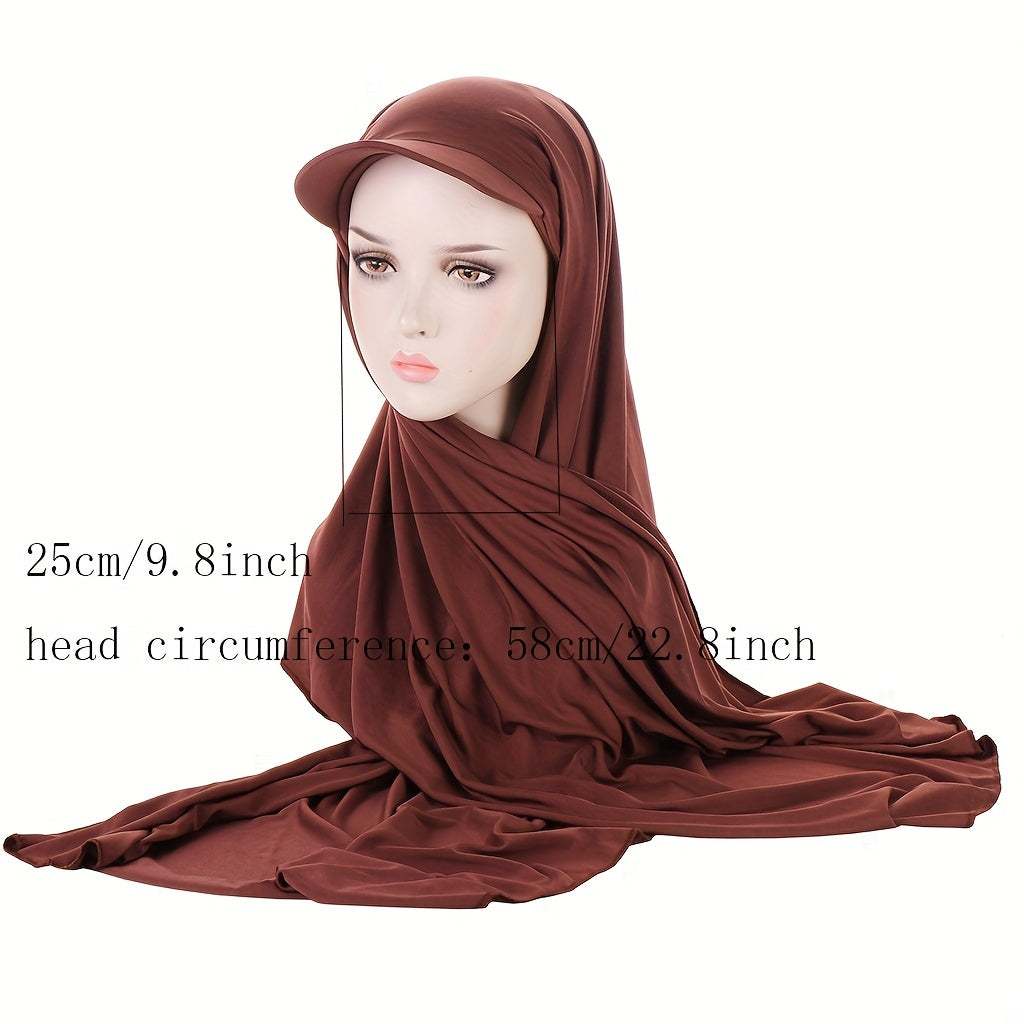 Women's Lightweight Hoodie Scarf Hat Turban Hijab Ramadan