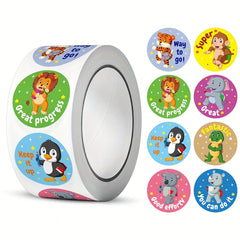 500pcs Cartoon Animal Reward Sticker Gift Teacher Student Stationery Stickers
