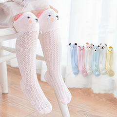 Baby Girls Cotton Mesh Animal Over Knee Socks