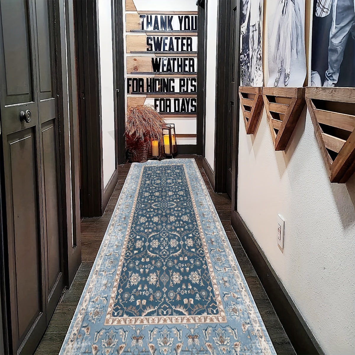 Washable Runner Rug Non Slip Boho Soft Kitchen Runner Rug