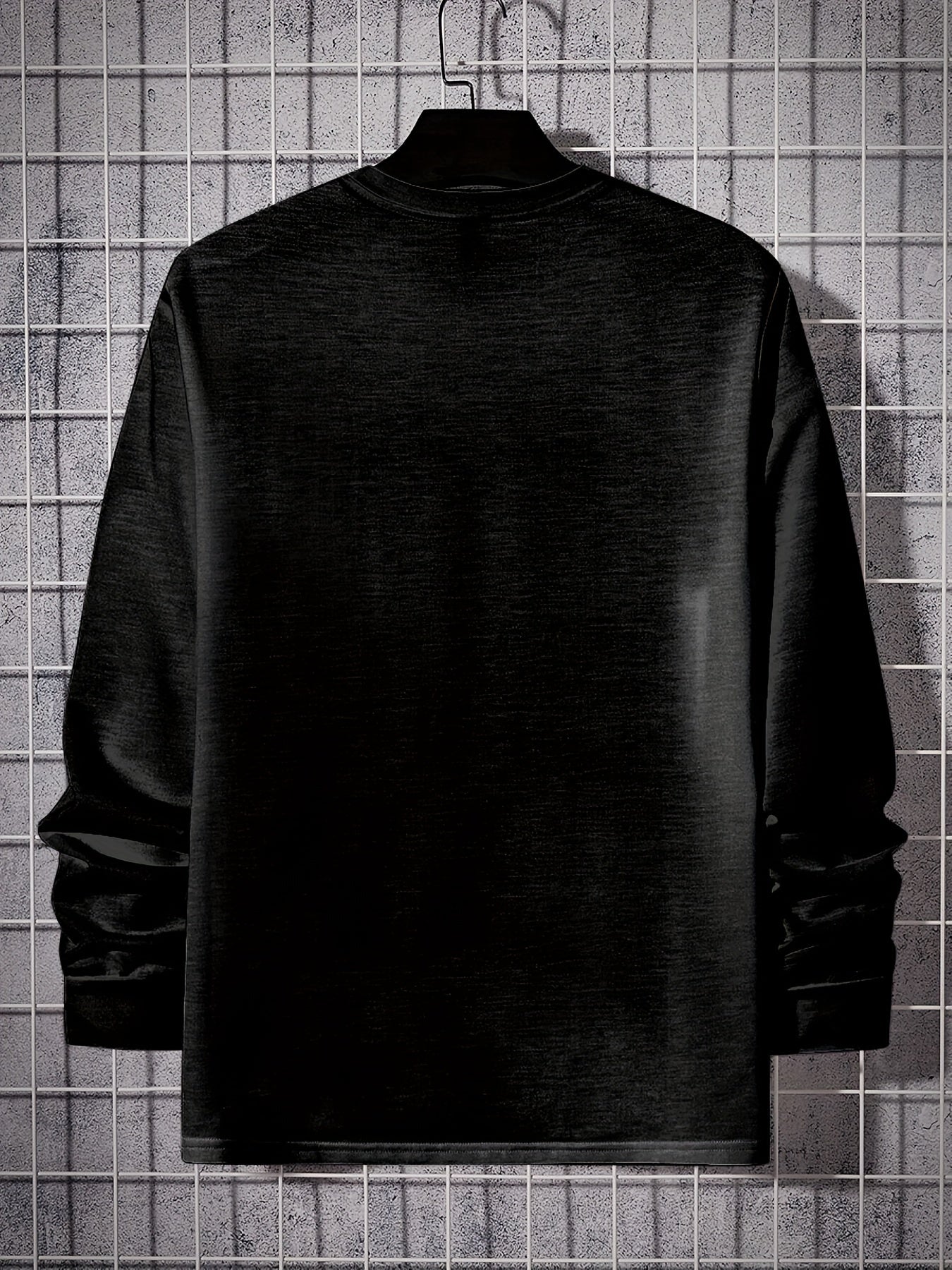Motorcycle Print Men's Long Sleeve Tee Vintage Style Autumn Clothing