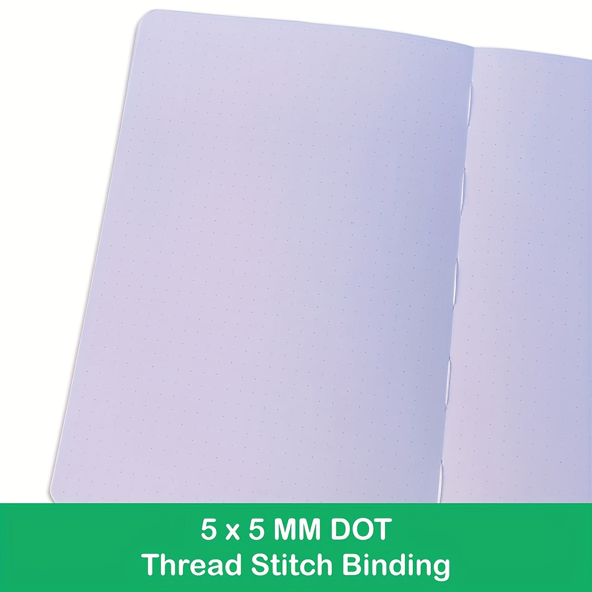 Dotted Journal Thick Paper 160 Pages A5 Light Purple Vegan Leather Cover