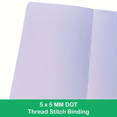 Dotted Journal Thick Paper 160 Pages A5 Light Purple Vegan Leather Cover