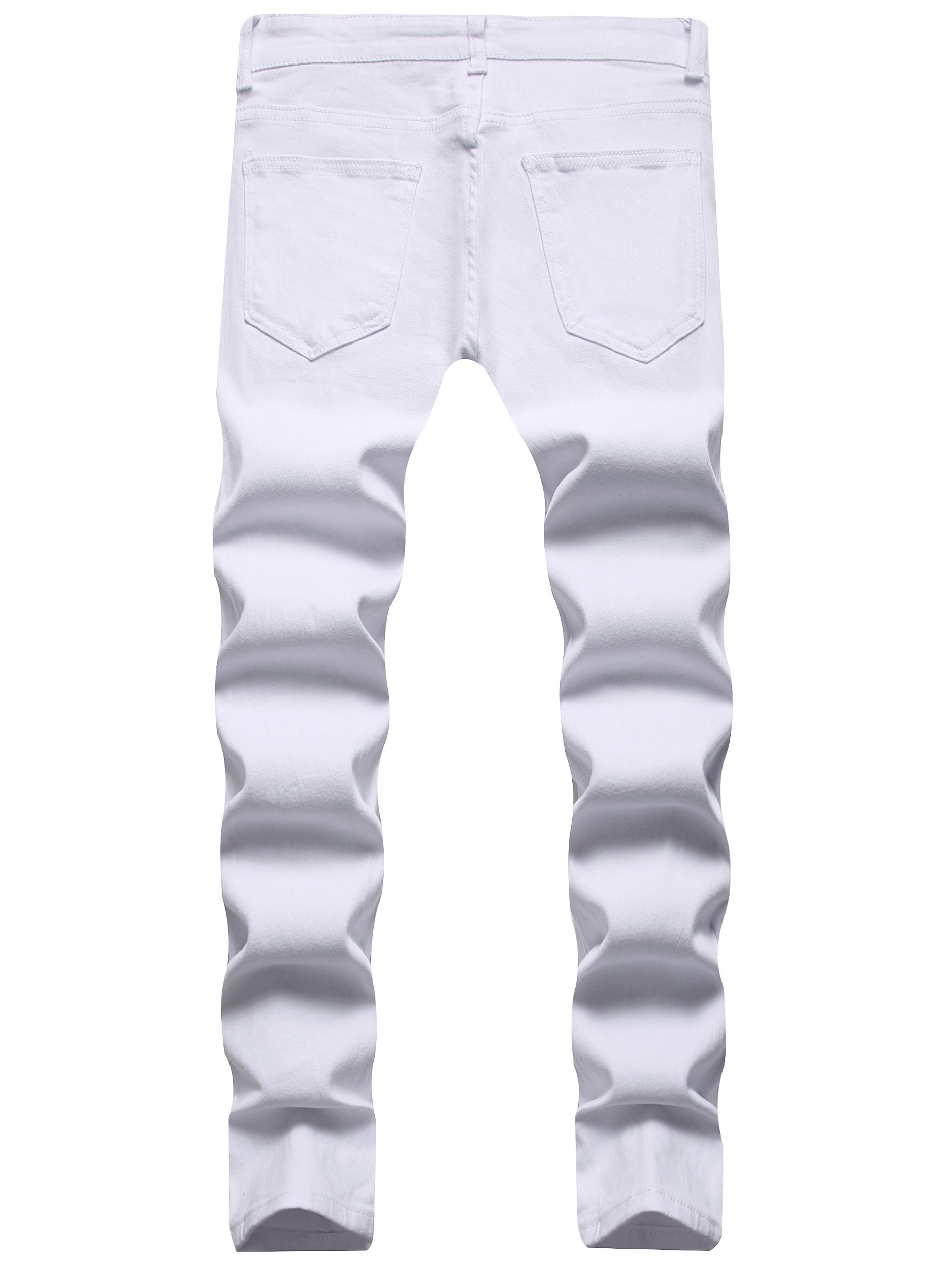 Men Ripped Distressed Denim Jeans Slim Fit Pants