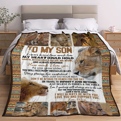 Lion Pattern Blanket for Indoor/Outdoor Use - Camping Gift