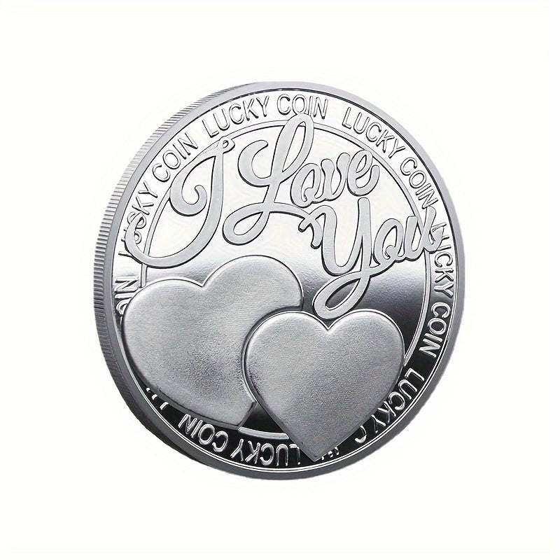 Love Pattern Lucky Coins For Men Women