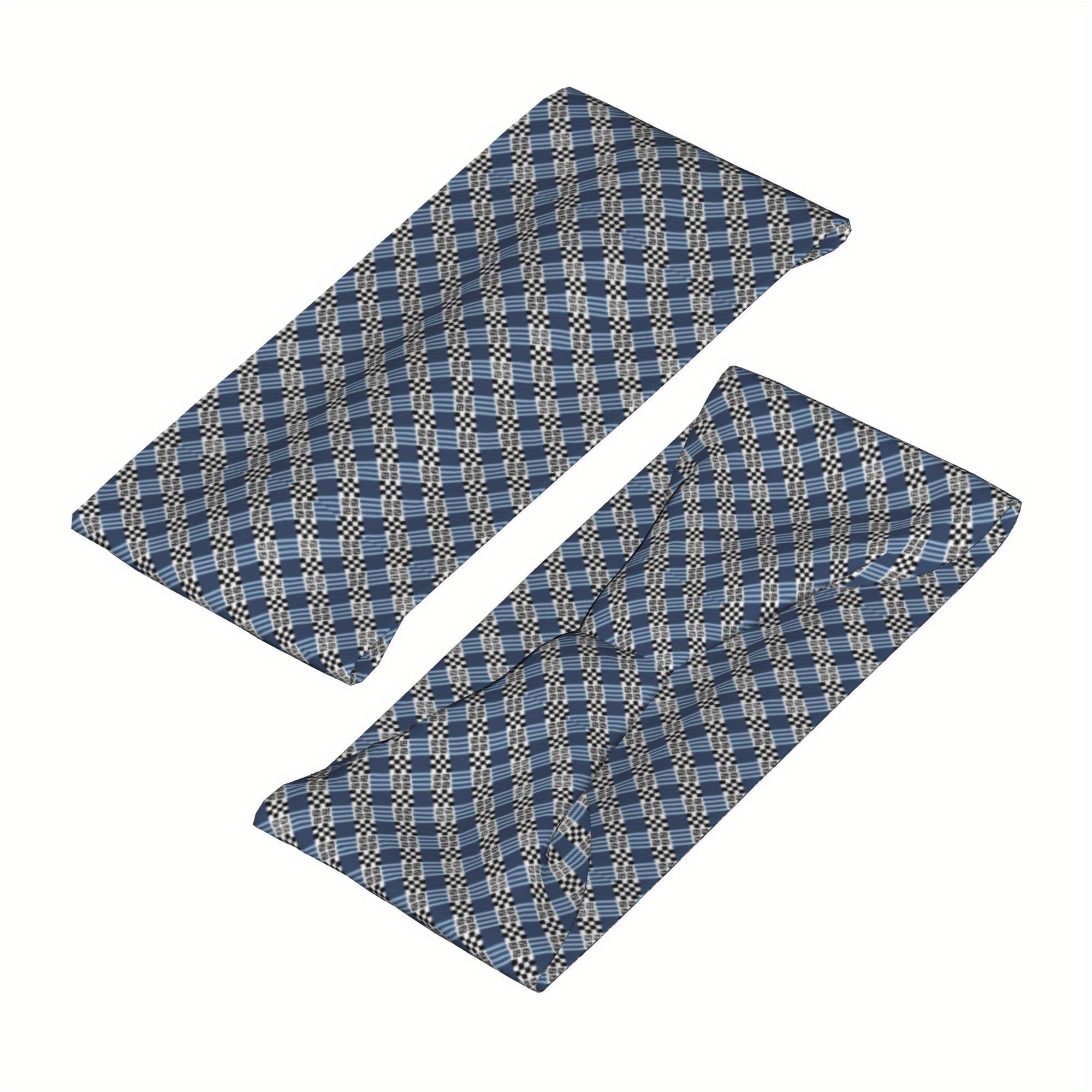 Check Plaid Breathable Headband for Sport & Casual Outfits