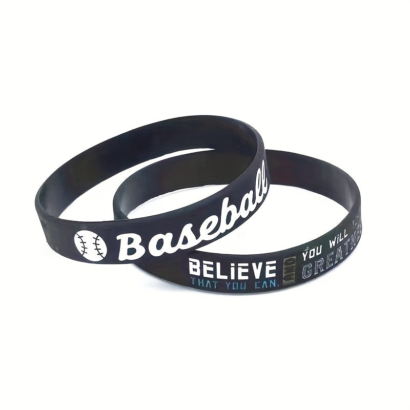 3Pcs Basketball Victory Never Give Up Wristband Silicone Bracelet