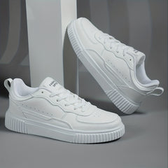Men's Lace-Up Sneakers PU Leather Upper Skate Shoes