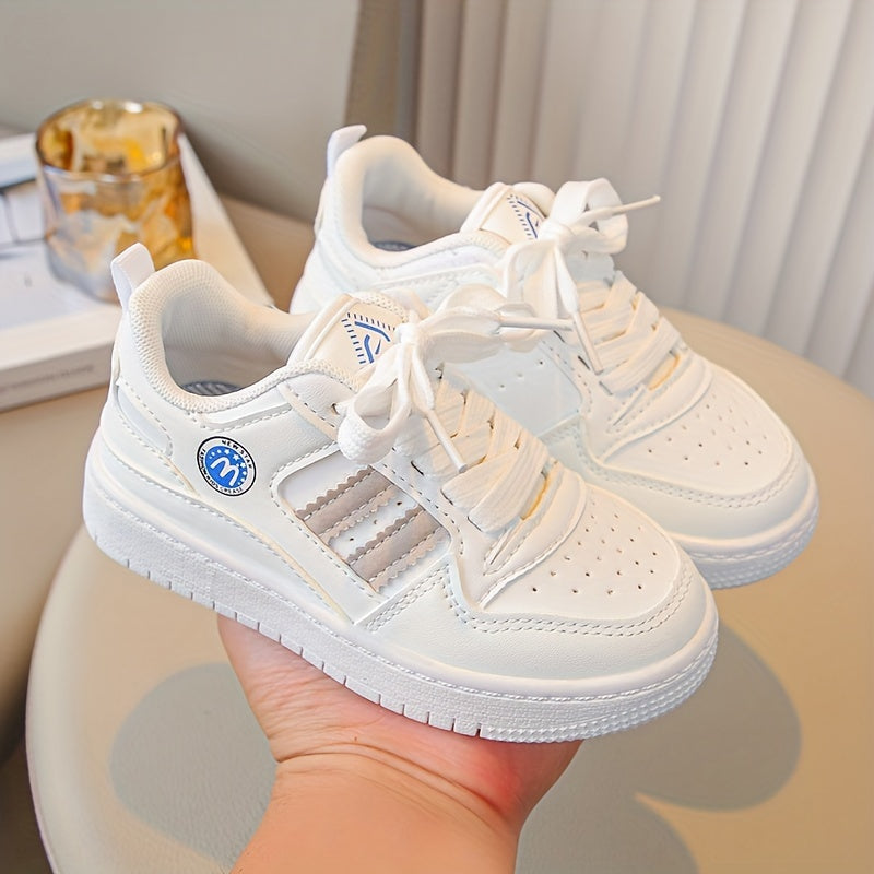 Boy's Skate Shoes Comfy Non Slip Casual Lace Up Sneakers For Kids