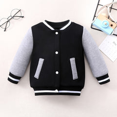 Baby Stand Collar Baseball Jacket Sweatshirt Coat