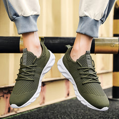 Men's Knit Shock Absorption Running Sneakers Anti Skid Casual Shoes