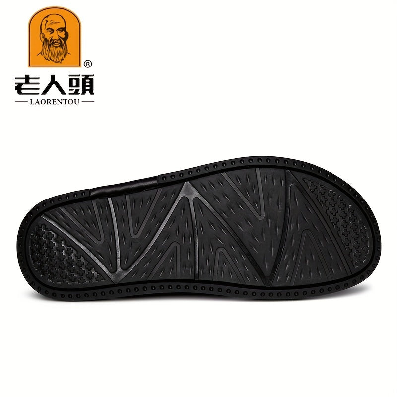 LAORENTOU Men's Leather Non Slip Sandals For Beach
