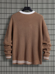 Men's Knitted Sweater Warm High Stretch Pullover for Fall Winter