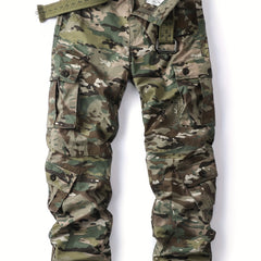 Men's Camo Cargo Pants Loose Fit Outdoor Work Hiking Fishing Angling
