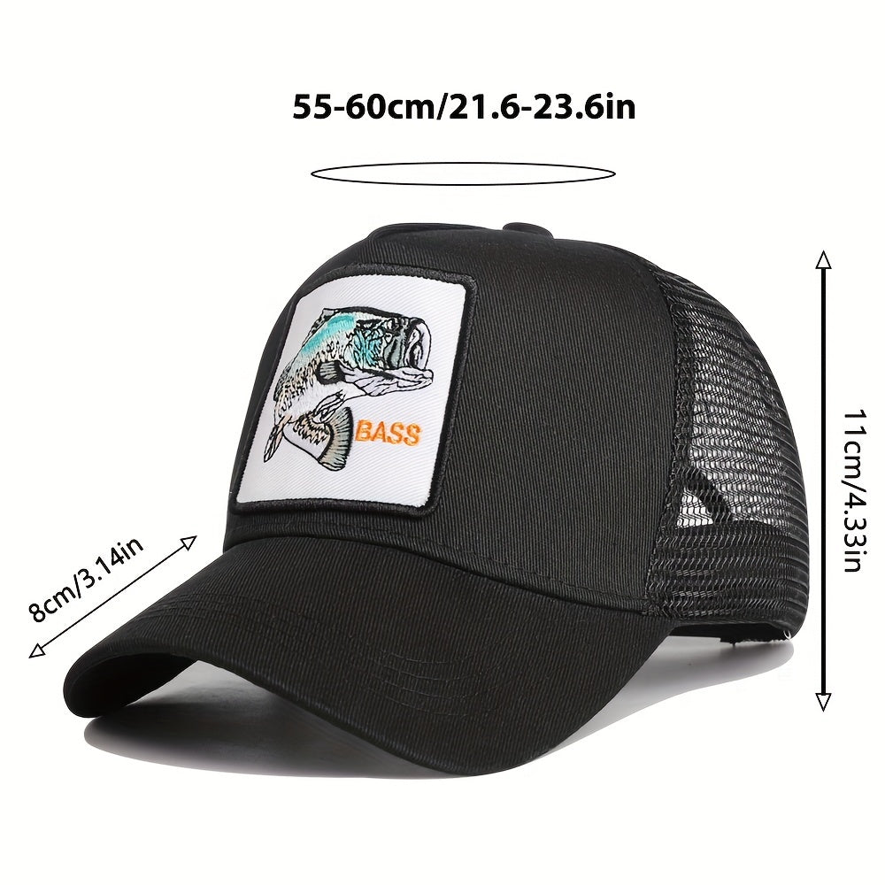 Fishing Hat Baseball Cap Trucker Breathable Grid Fishing Accessories