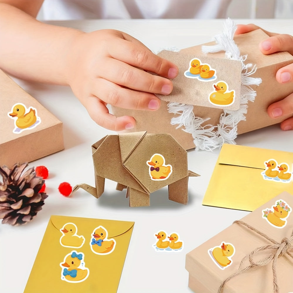 500pcs Duck Stickers Roll Vinyl Stickers Scrapbook Journaling Laptop Bumper