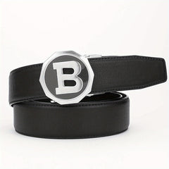 Big B Letter Belt for Men Automatic Buckle PU Leather