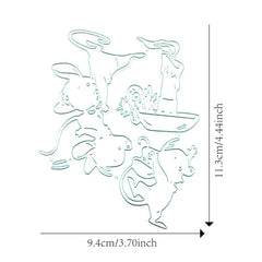 DIY Scrapbook Mouse Celebration Card Making Metal Die Cutting Mold