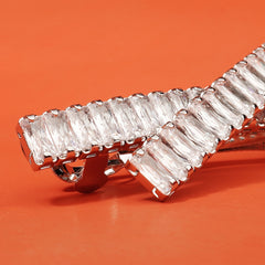 Crystal Hairpin Barrette Bridal Rhinestone Hair Clips Ponytail Holder