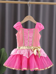 Cotton Sweet Short Sleeve Ballet Tutu Leotard Princess Dress
