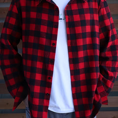 Men's Plaid Collar Long Sleeve Shirt For Spring