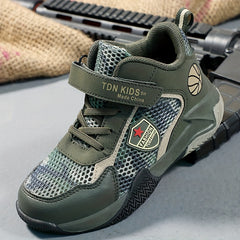 Camouflage Basketball Shoes for Boys Breathable Non Slip Sneakers