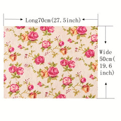 Cotton Linen Fabric Sewing Patchwork Tablecloth 19.6x27.5in