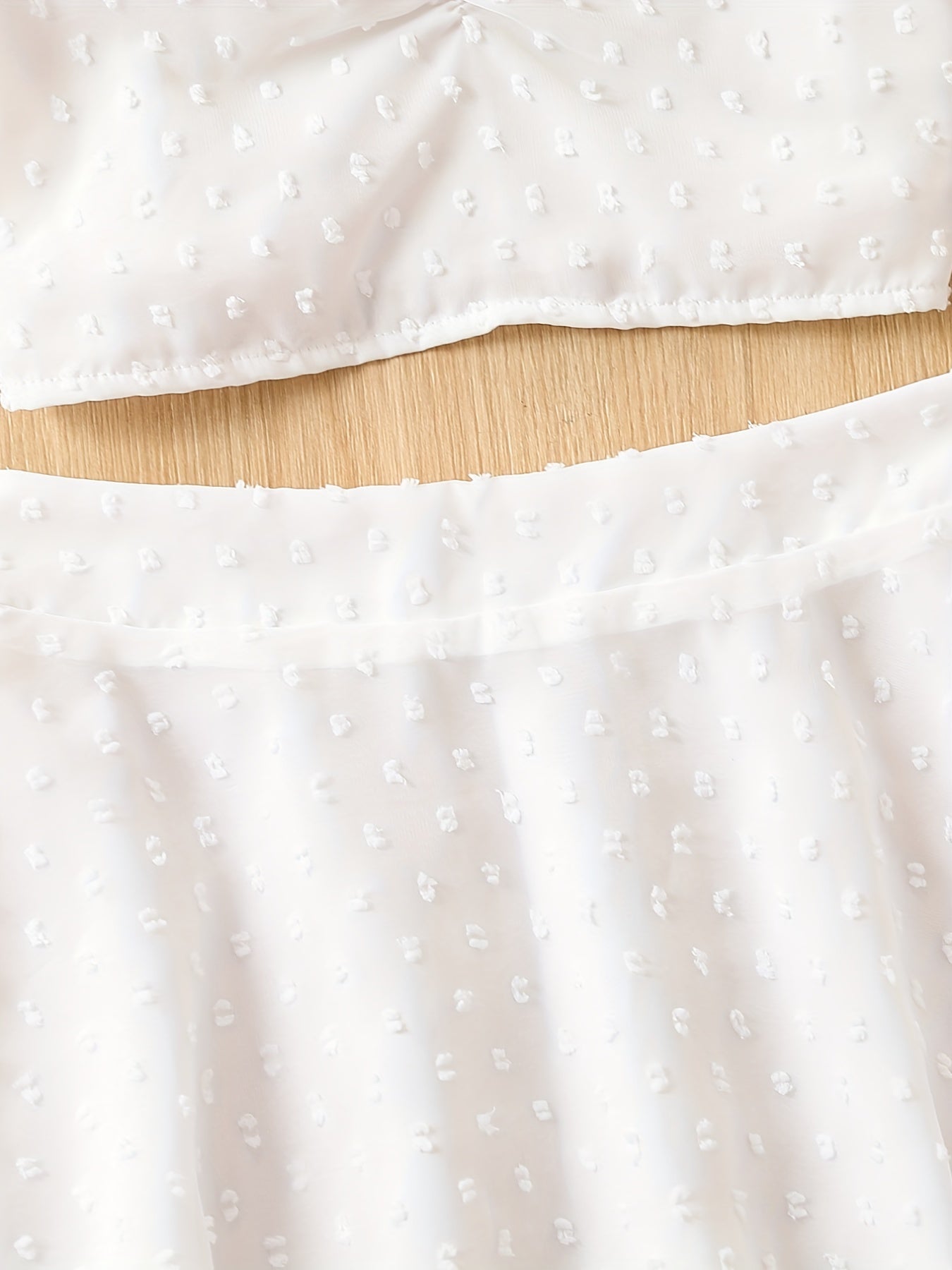 Girls Chiffon Puff Sleeve Cropped Top & Skirt Set for Summer Holiday Party
