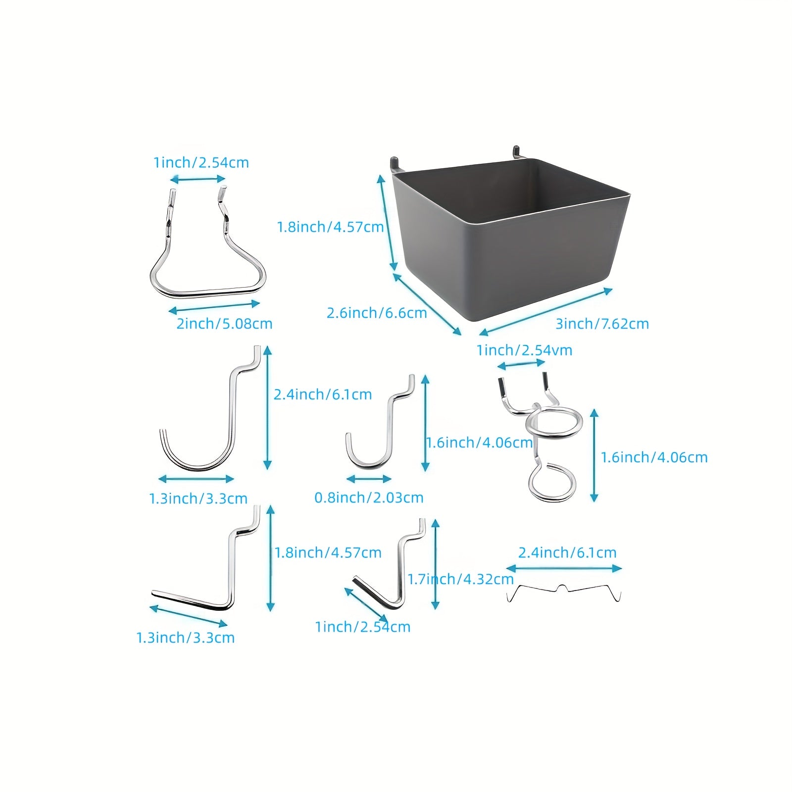 80pcs Pore Plate Accessories Hook & Storage Box Set
