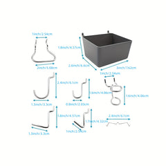 80pcs Pore Plate Accessories Hook & Storage Box Set