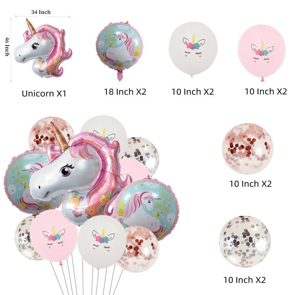 Unicorn Balloons Set for Girls Birthday Party