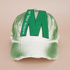 Tie Dye Gradient Graffiti Print Baseball Cap Frayed Brim Sun Hat