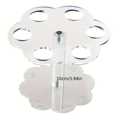 Acrylic Ice Cream Egg Cylinder Stand Holder with 16 Holes