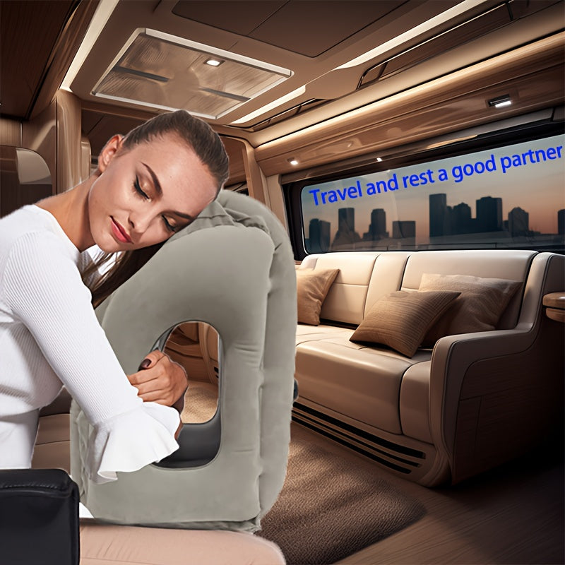 Inflatable Travel Pillow for Neck and Waist Support, Portable and Comfortable