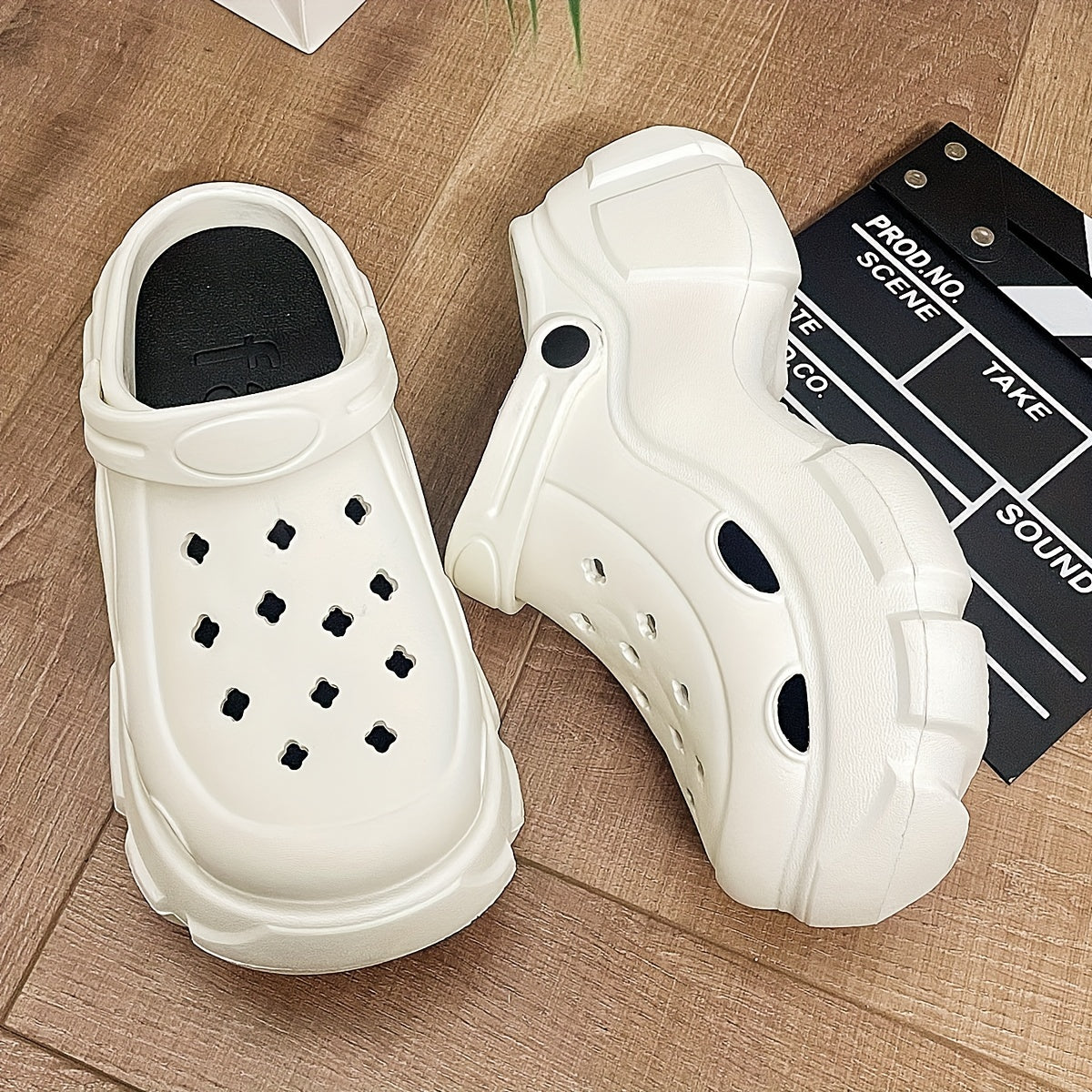 Women's Platform Clogs Closed Toe Wedge Slide Sandals