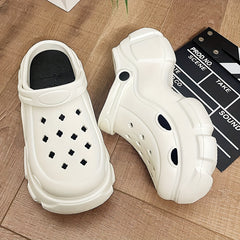 Women's Platform Clogs Closed Toe Wedge Slide Sandals