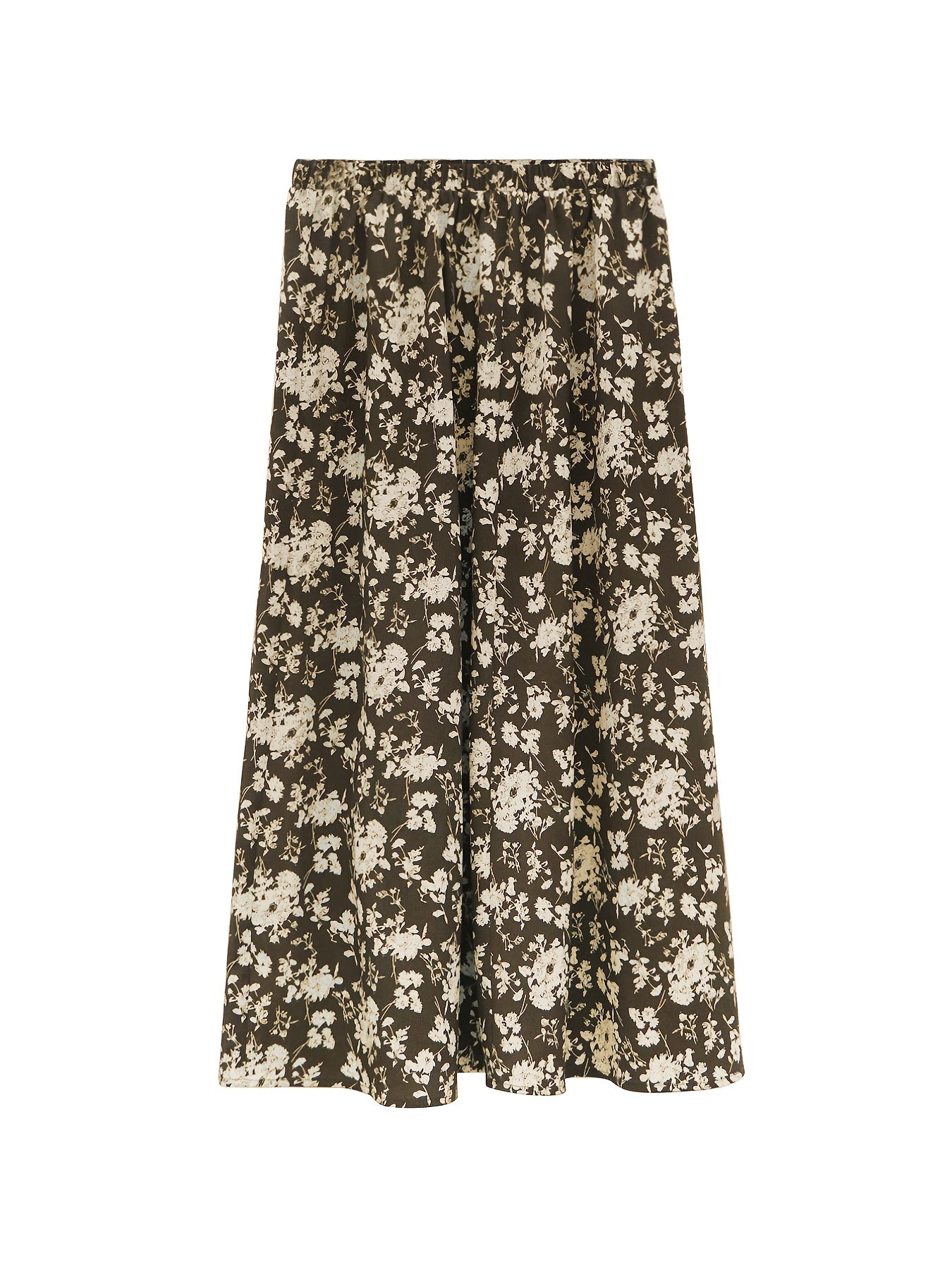 High Waist Floral Print Midi Skirt Y2K Summer Women's Clothing