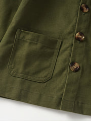 Boys' Winter Casual Long Sleeve Button Coat