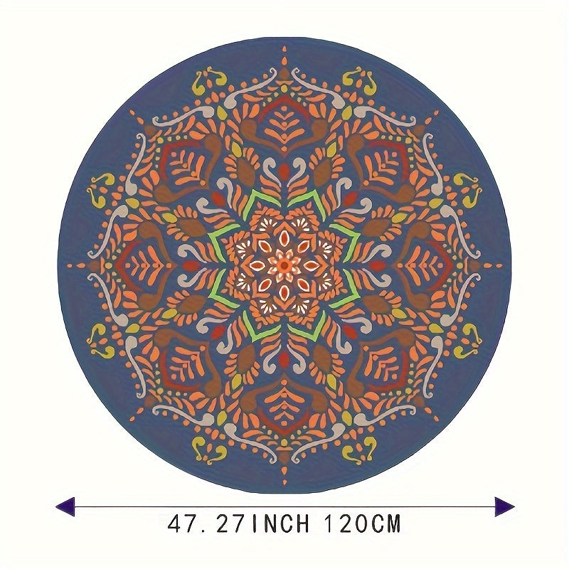 1pc Round Non Slip Yoga Exercise Mat For Pilates