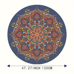 1pc Round Non Slip Yoga Exercise Mat For Pilates