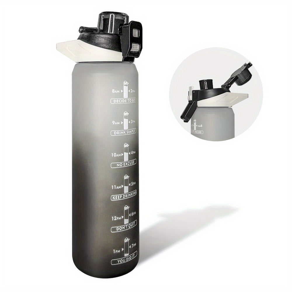 32oz Leakproof Tritran BPA Water Bottle with Time Marker