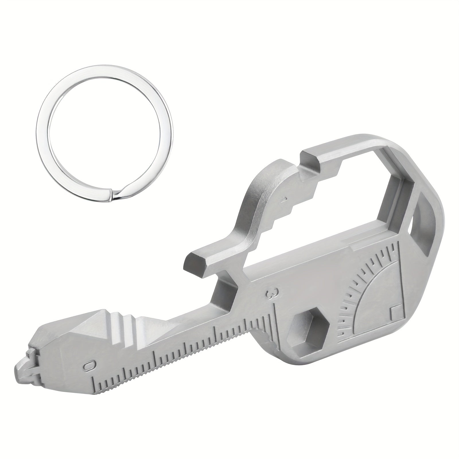 1pc 24-In-1 Stainless Steel Portable Pocket Tool Keychain