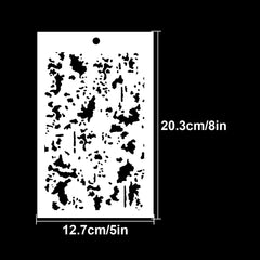 Retro Brown Paper Background Shoe Stencils Graffiti DIY Art Stencils